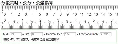 1指幾公分|1英寸等於多少公分